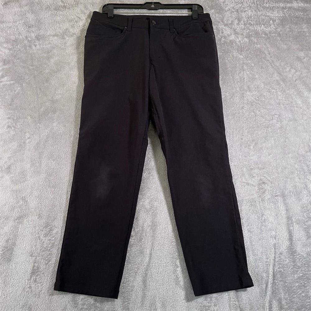 Lululemon Commission Pant Slim Mens 31 Black Warpstreme Performance Chino